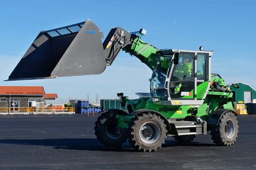 Säkert och effektivt arbete i Vara med Sennebogen 355E