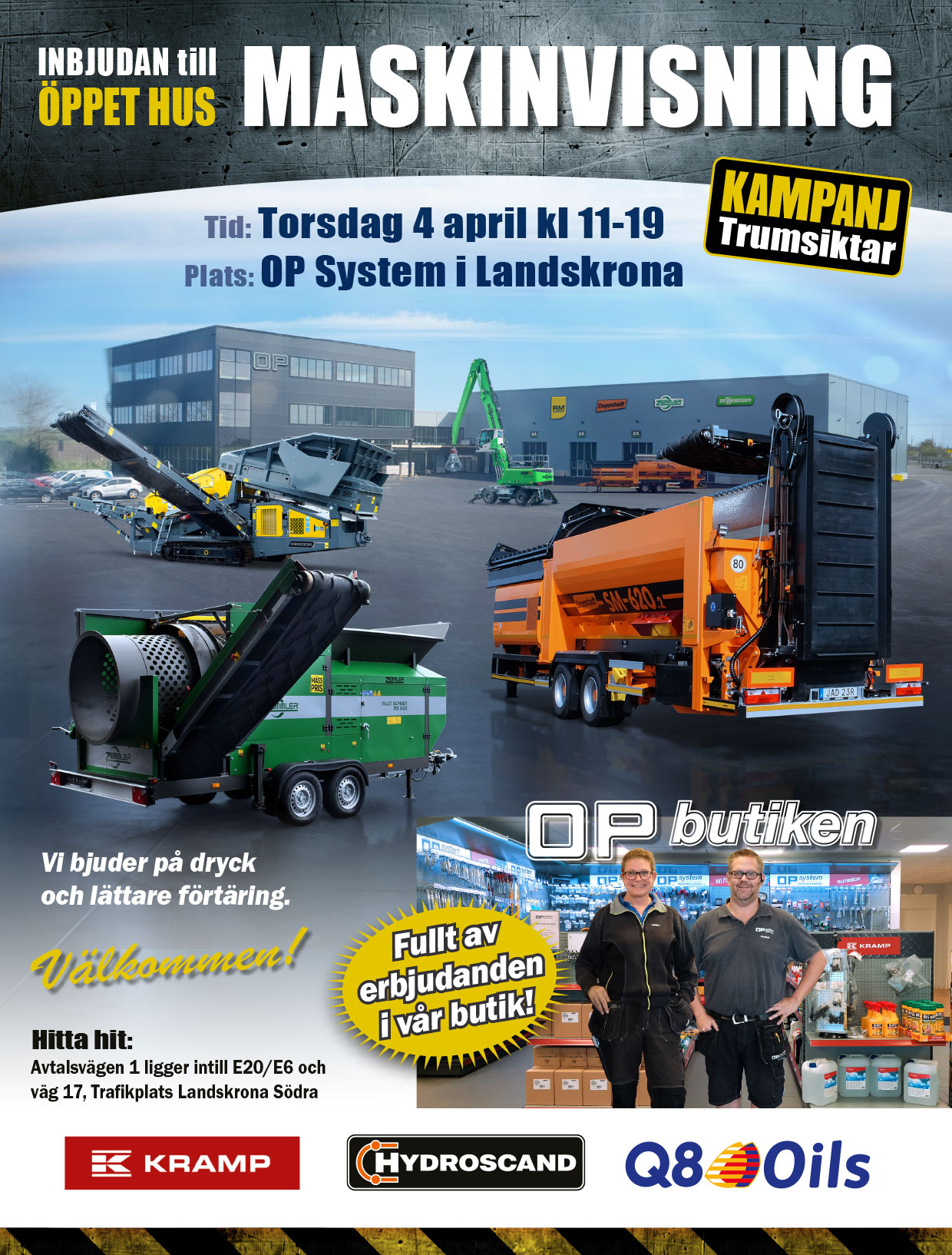 Oppethus Maskinvisnign Landskrona